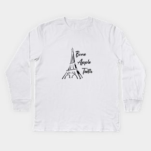 Bone Apple Teeth Kids Long Sleeve T-Shirt